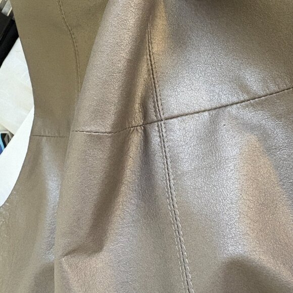 Leather & Fabric Sleeveless Sheath Dress - WHAT???!? - Picture 4 of 8